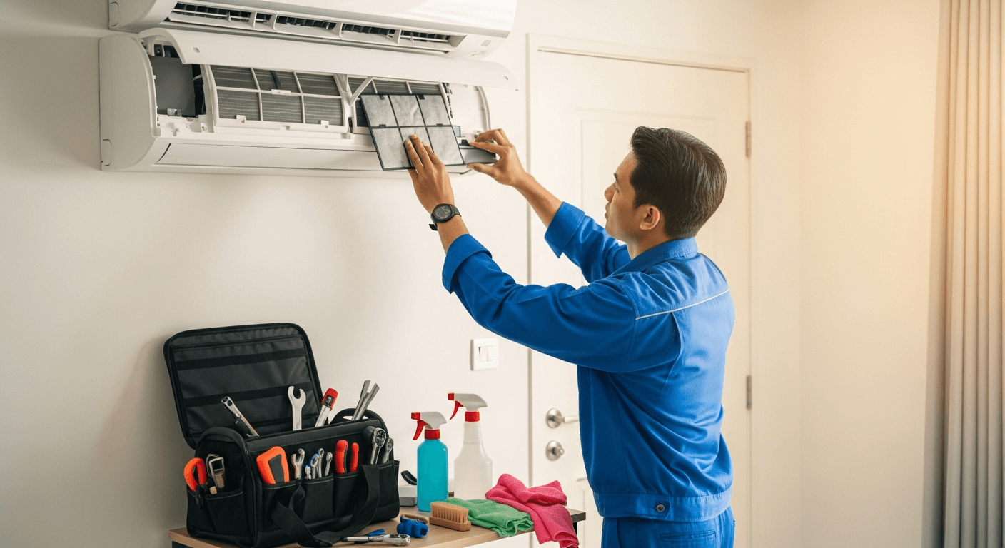 Juruteknik servis aircond Xiaomi